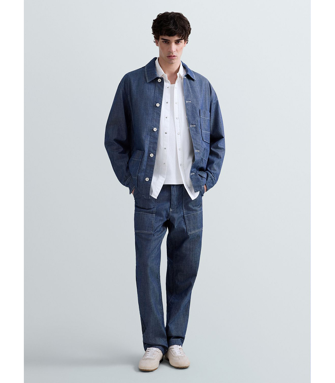 ライトデニムパンツ（セットアップ） 詳細画像 ダークブルー 2